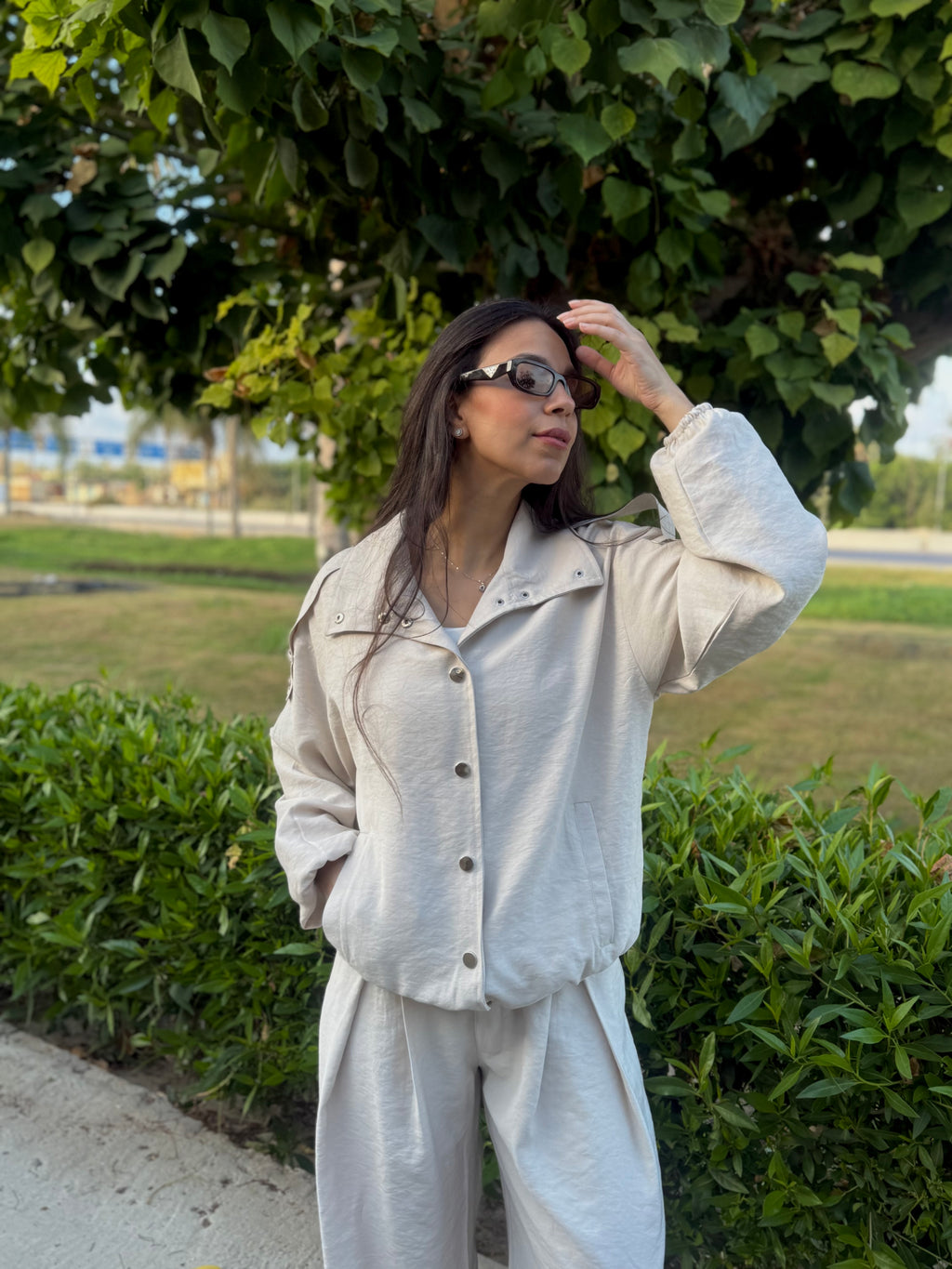Bomber jacket - Cream Beige