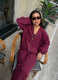 Burgundy Velura Set