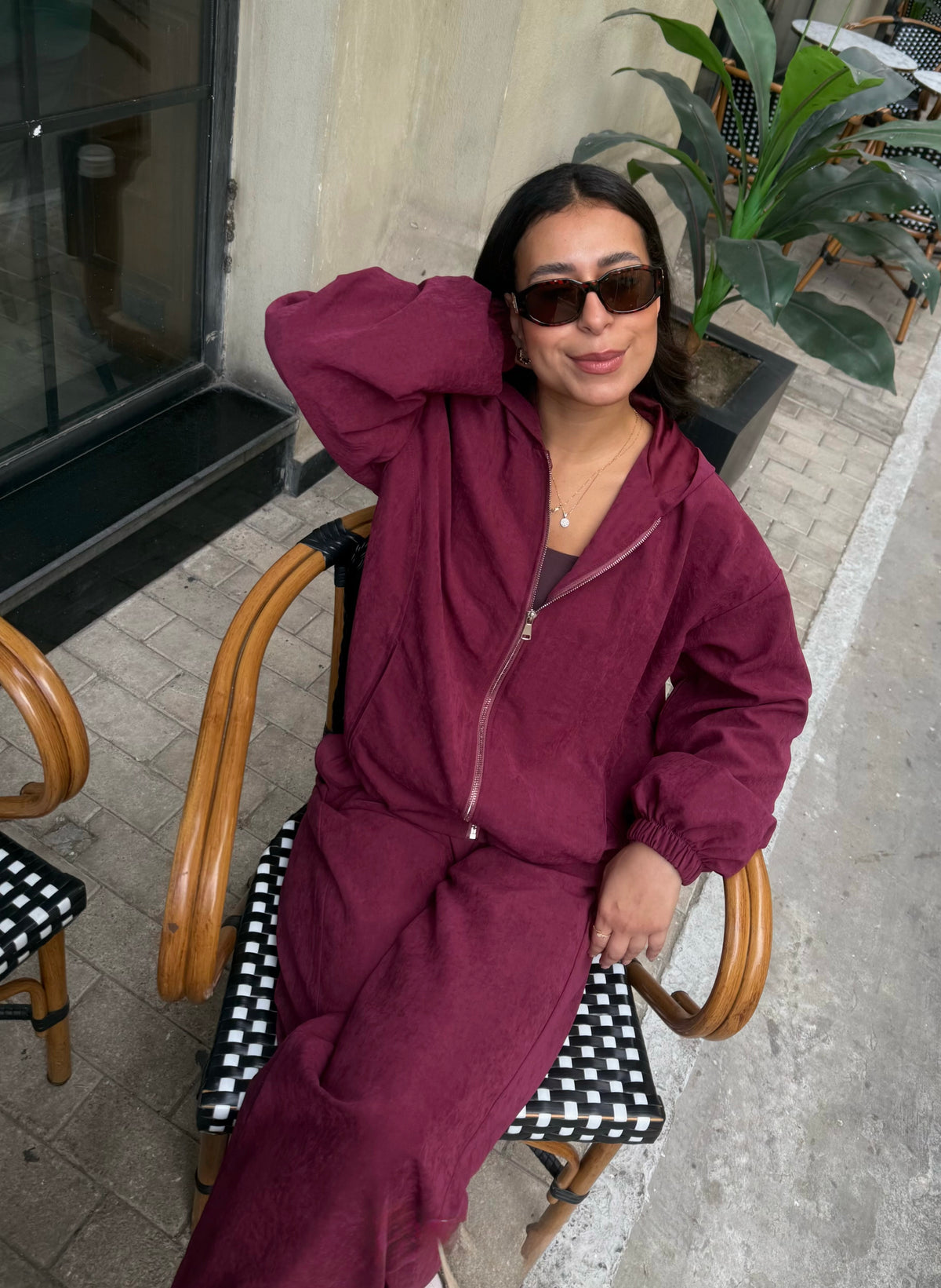 Burgundy Velura Set