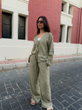 Ribbons Linen Set - Olive