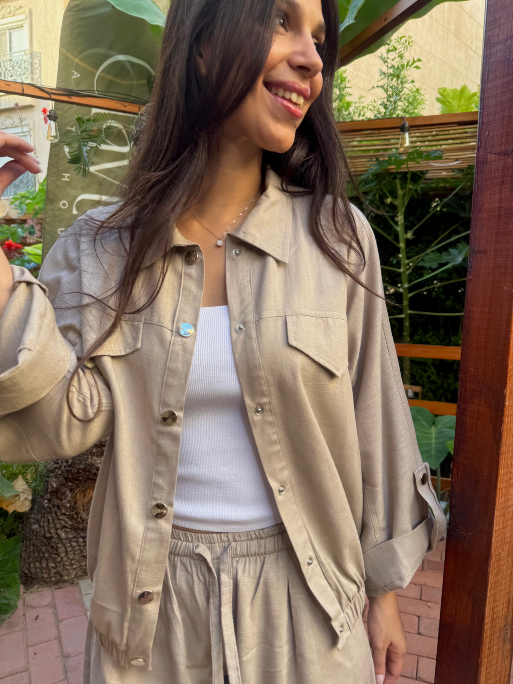 Pure linen Eira Set - Greige