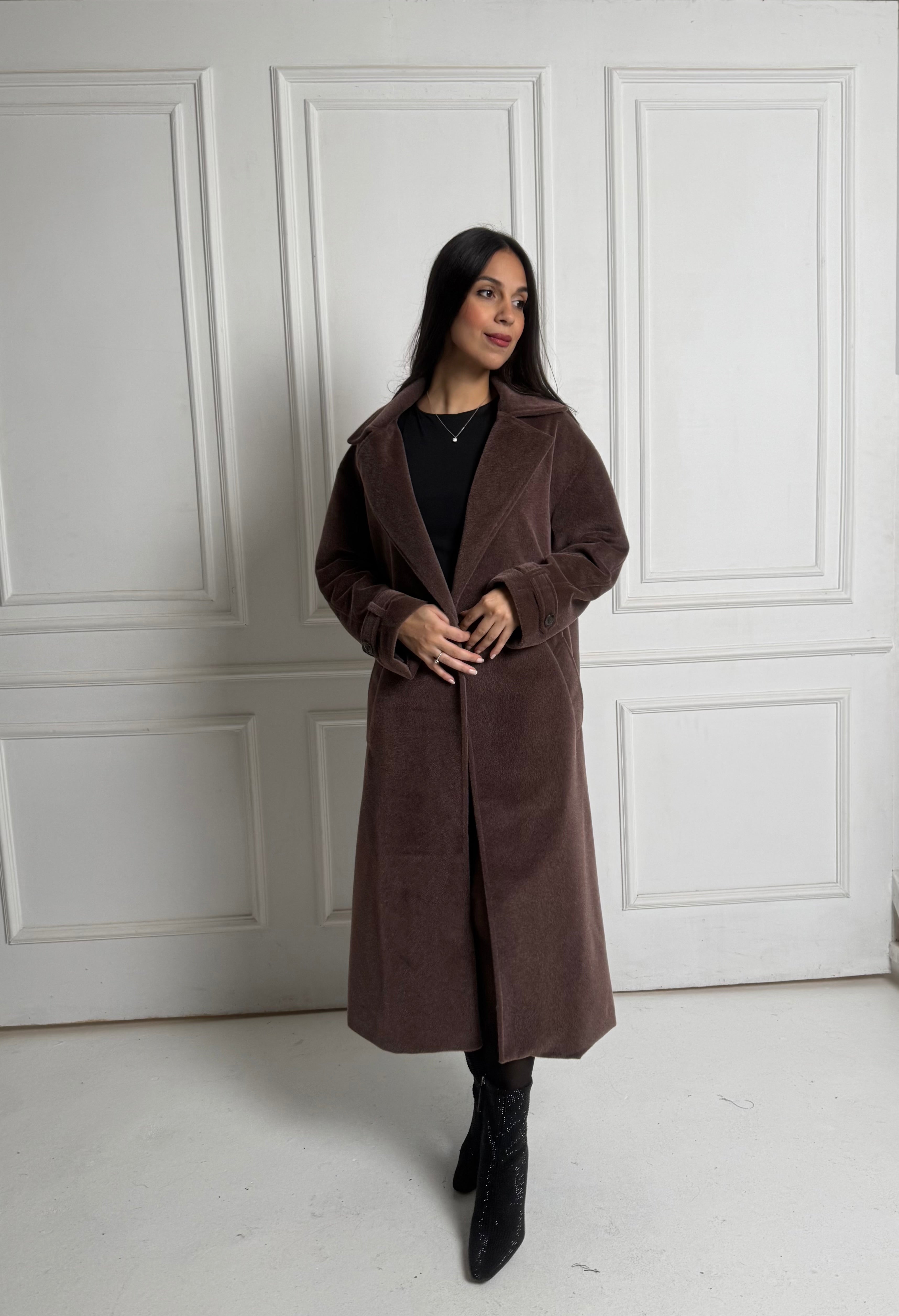 Brown Faux Fur oversized coat