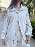 Bomber jacket - Cream Beige