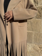 Fur fringes coat