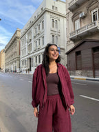 Burgundy Velura Set