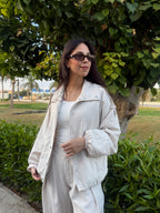 Bomber jacket - Cream Beige