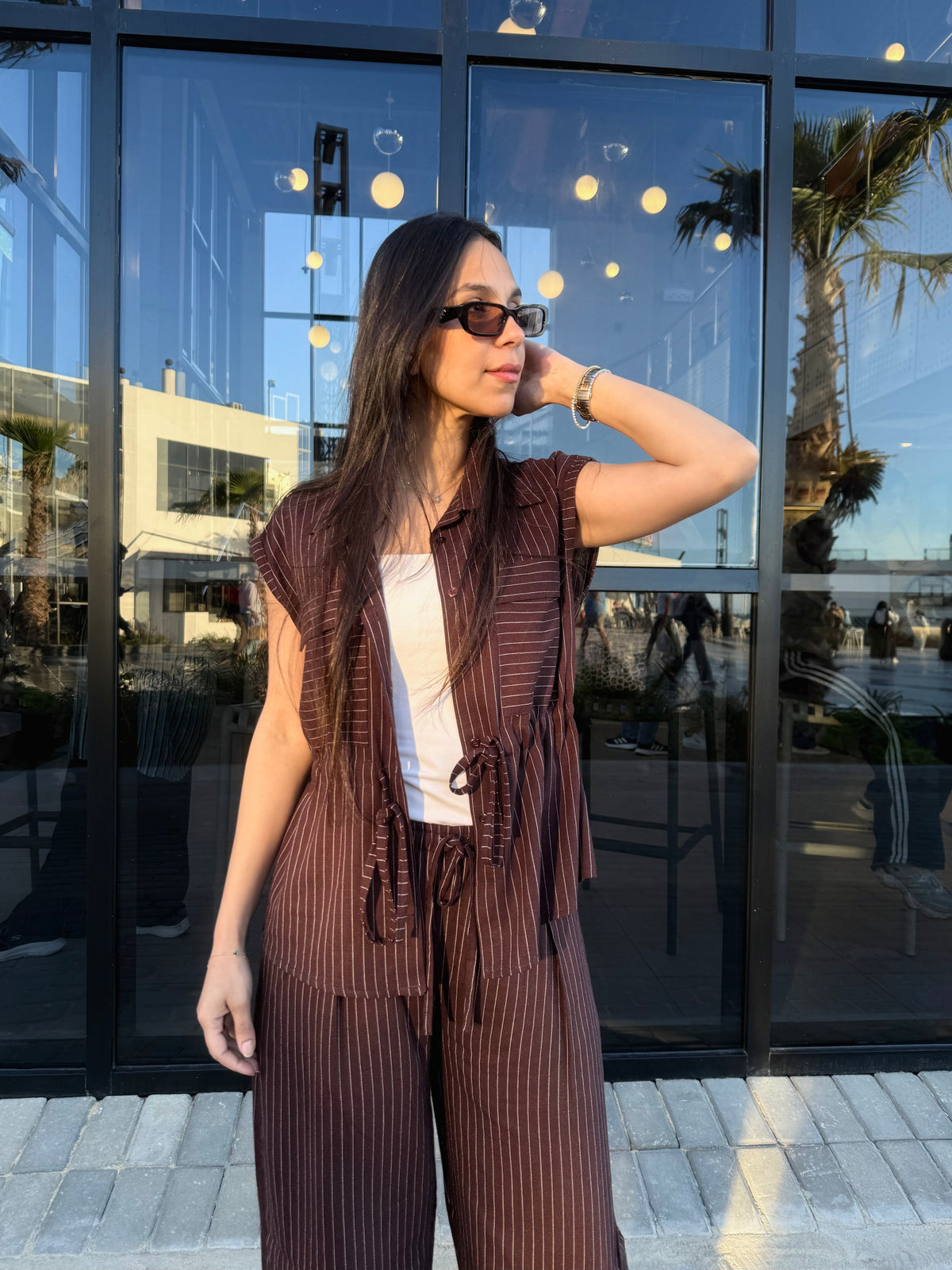 Brown Striped Set