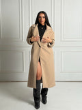 Beige Faux Fur oversized coat