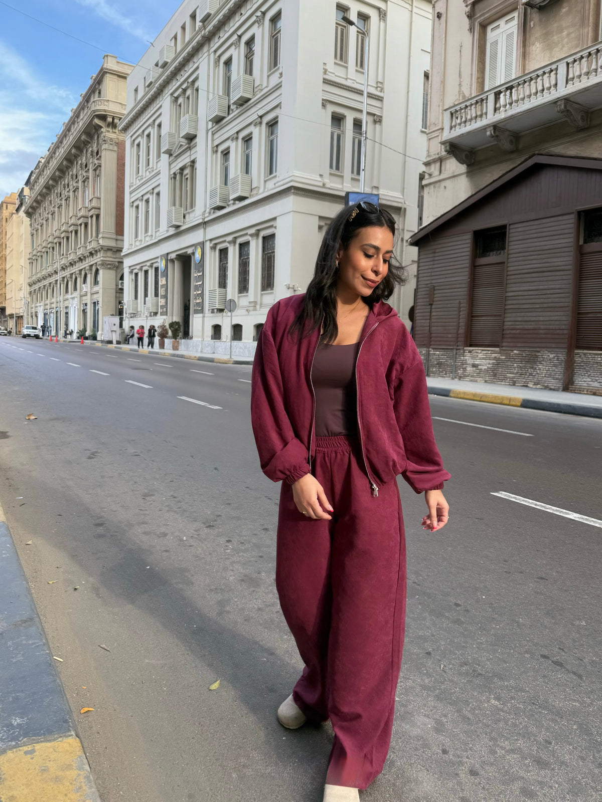 Burgundy Velura Set