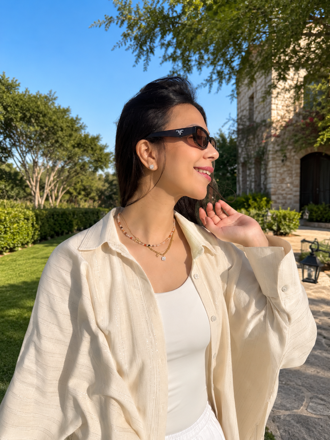 Silver Striped Linen Shirt