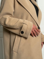 Beige Faux Fur oversized coat