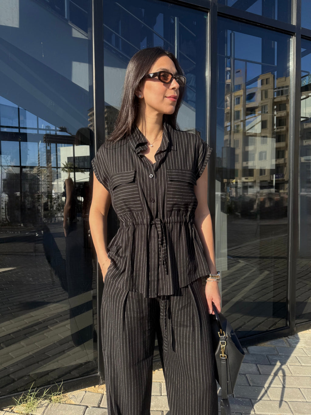 Black Striped Set