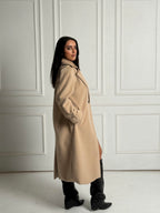 Beige Faux Fur oversized coat