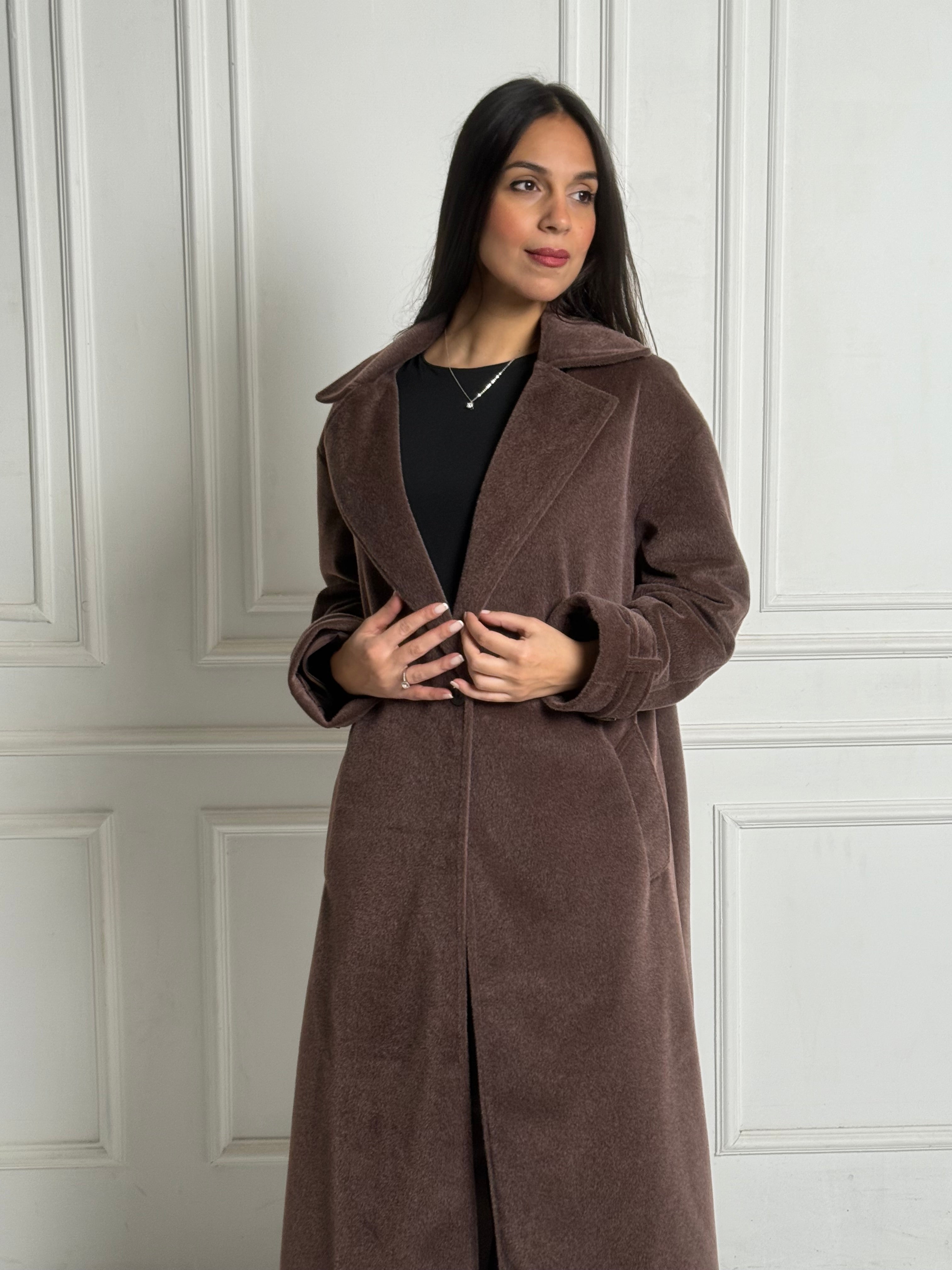 Brown Faux Fur oversized coat