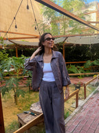 Pure linen Eira Set - Dark grey