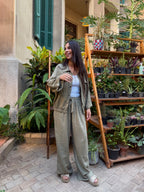 Pure linen Eira Set -Olive