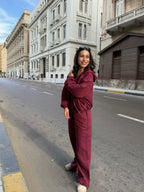 Burgundy Velura Set
