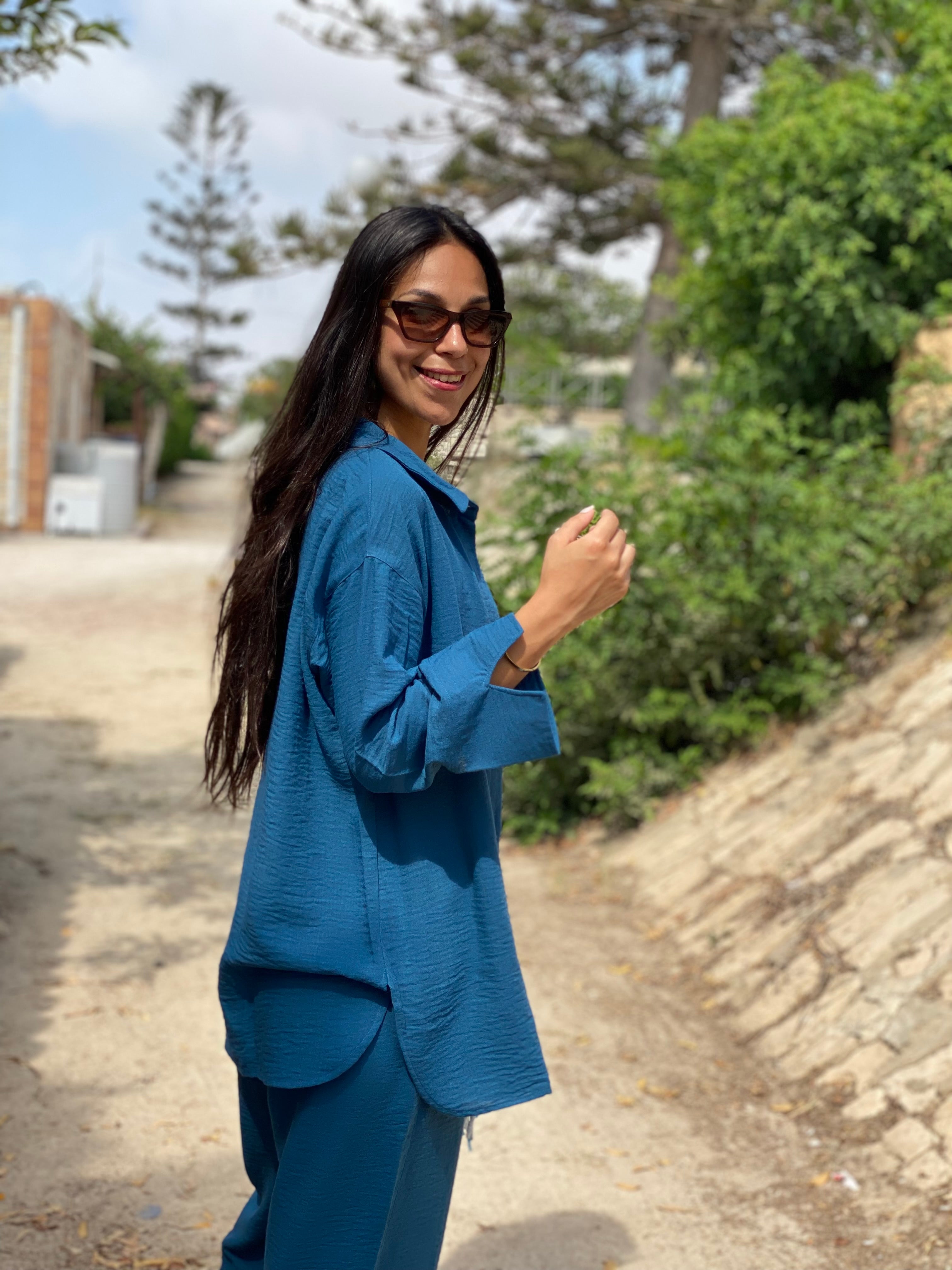 Azure linen set