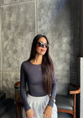 Grey Long sleeves basic