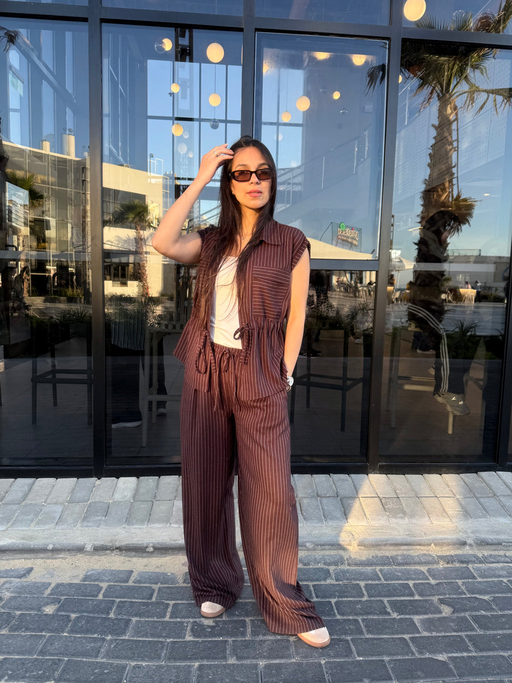 Brown Striped Set