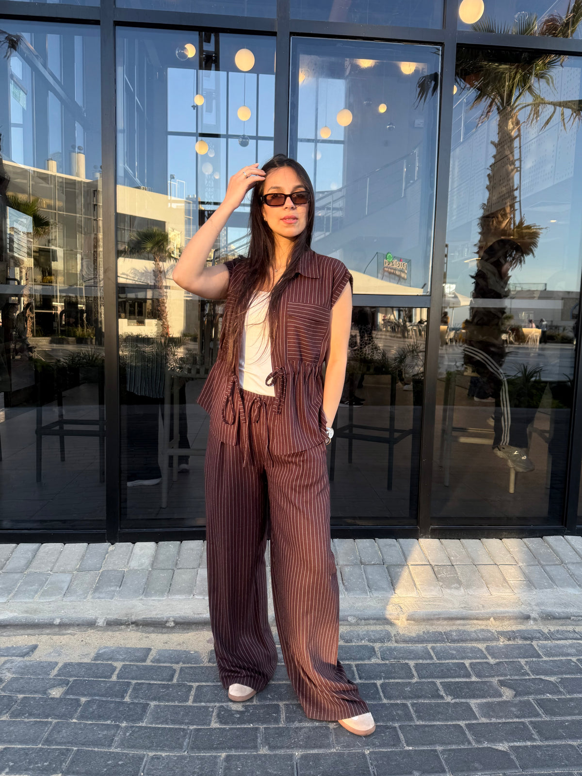 Brown Striped Set