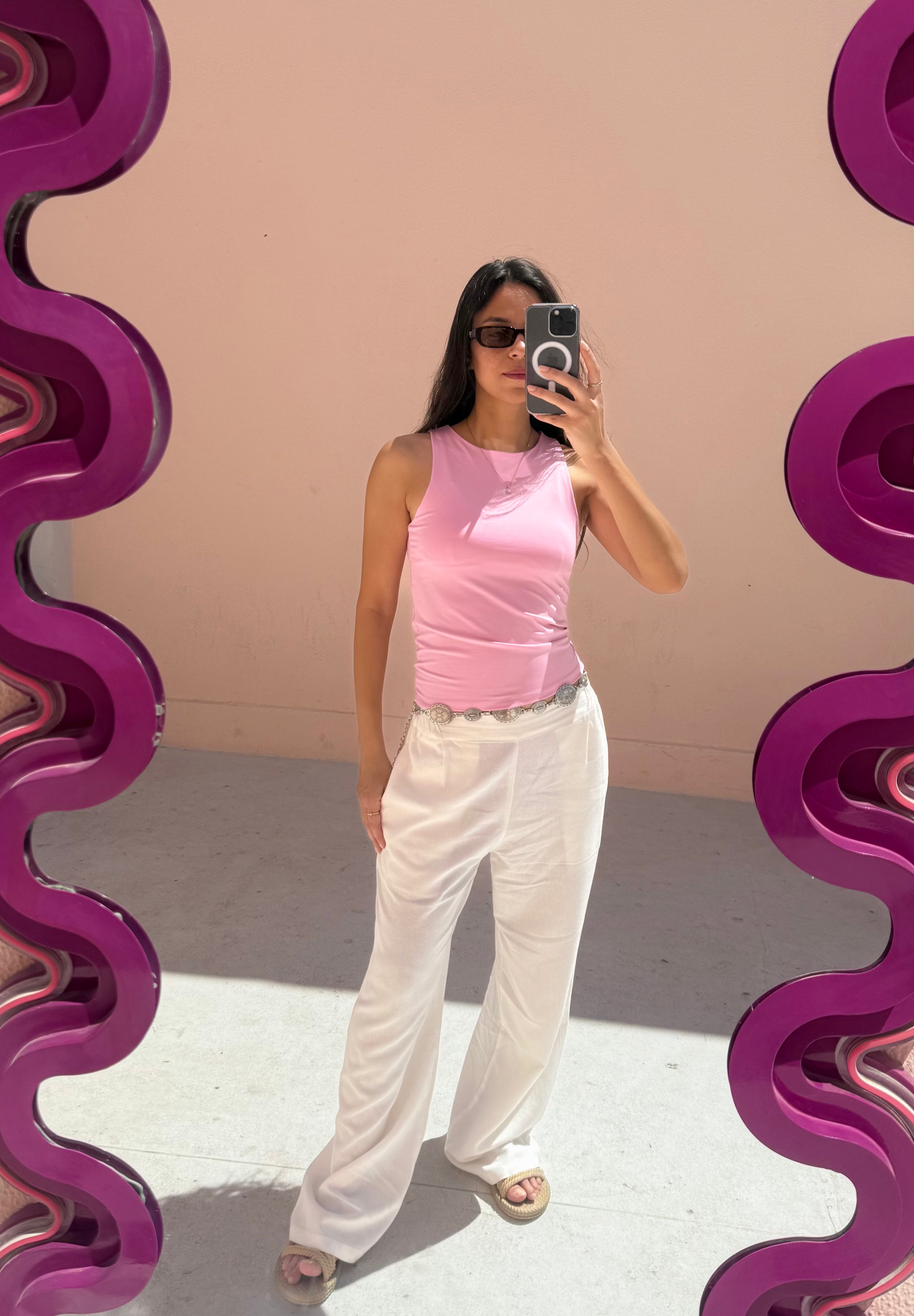 Off-White Pure Linen Pants