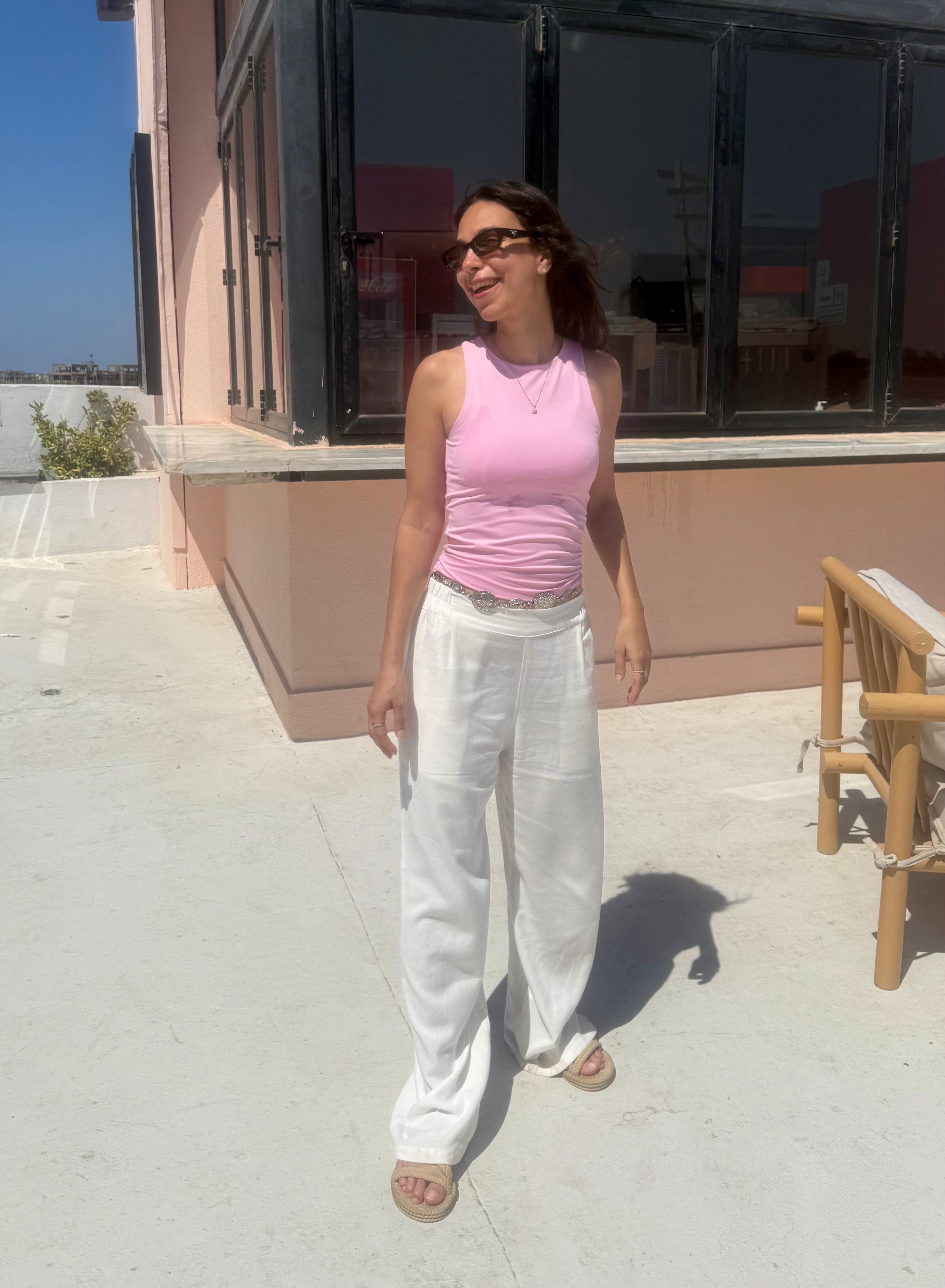 Off-White Pure Linen Pants