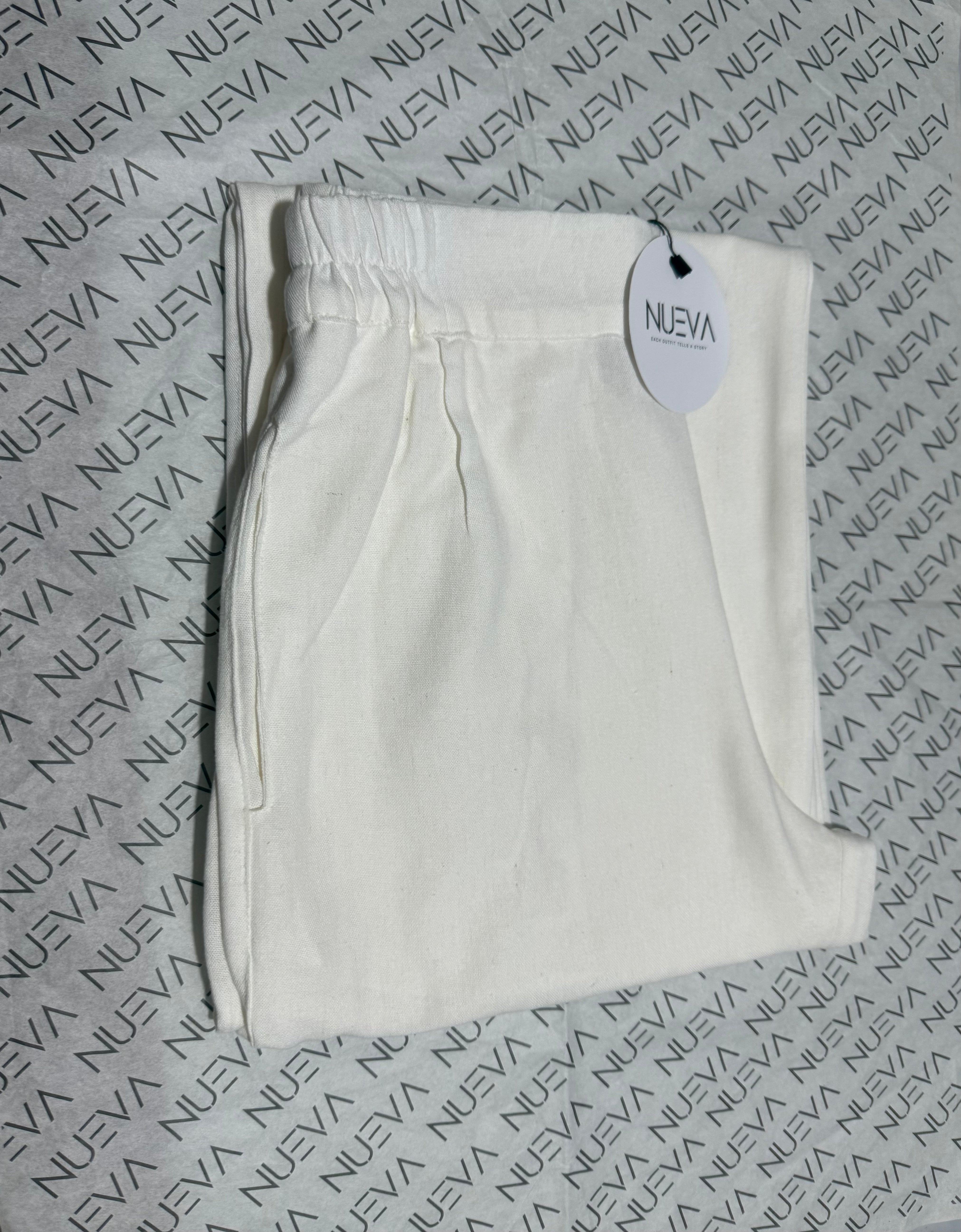 Off-White Pure Linen Pants
