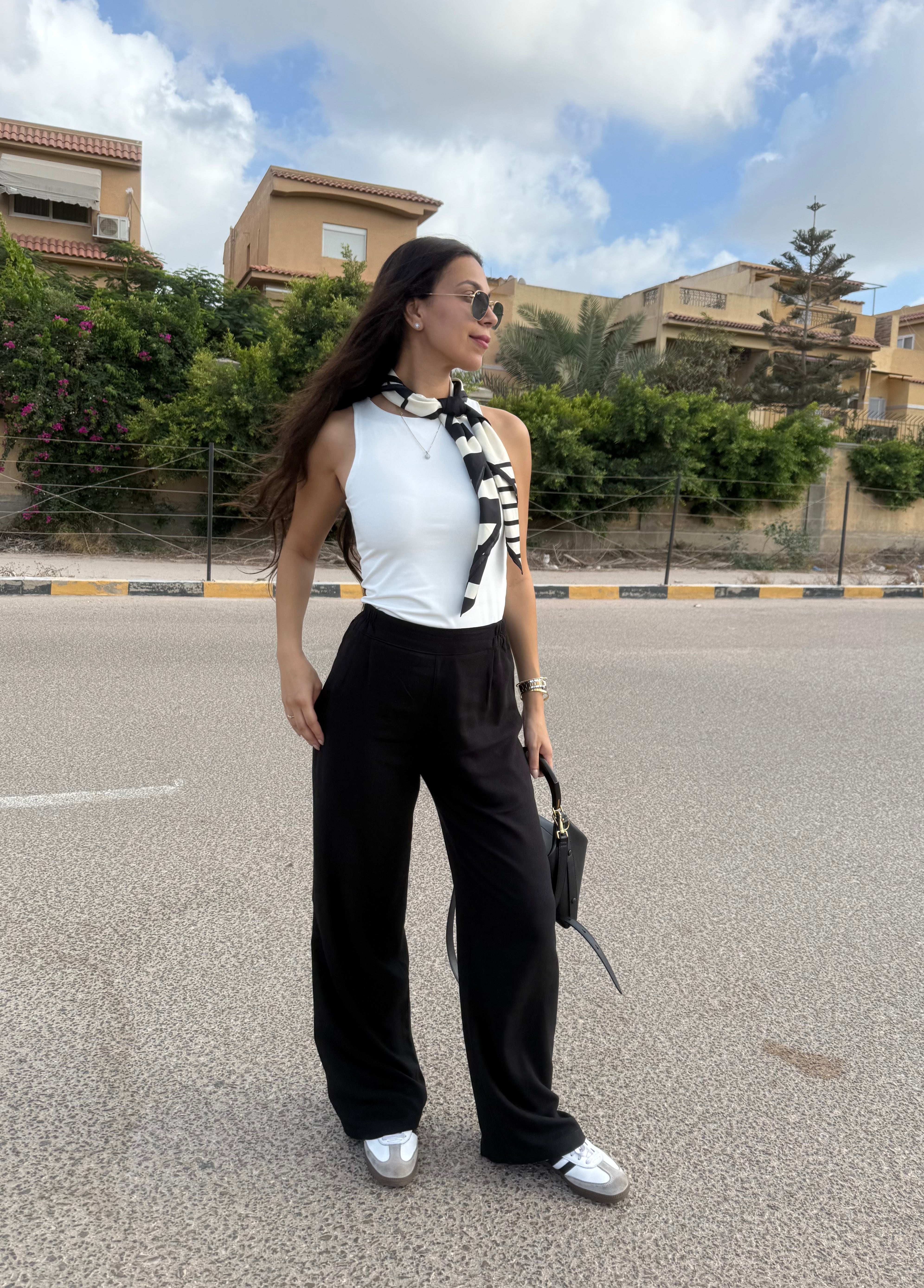 Black Pure Linen Pants