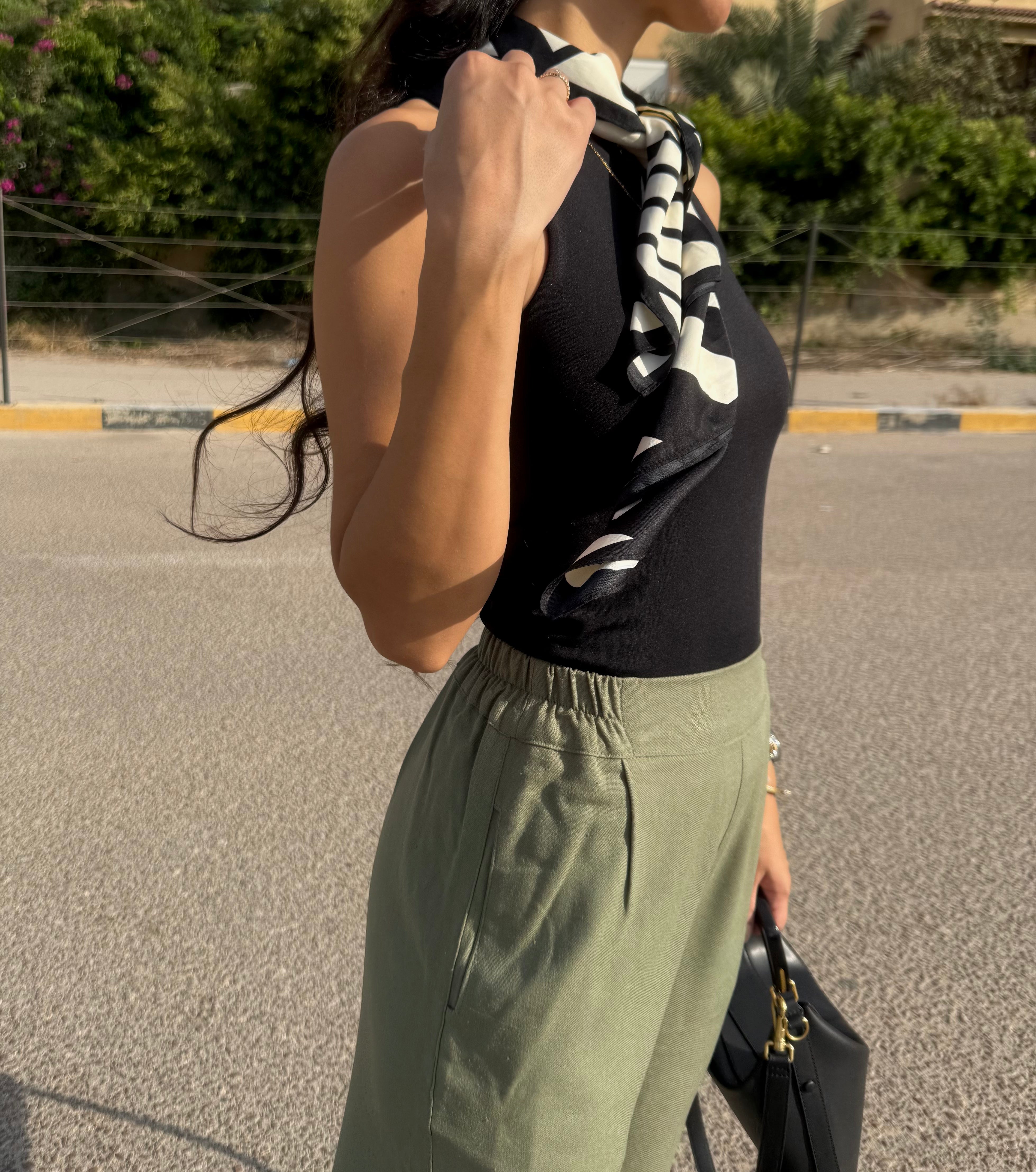 Olive Pure Linen Pants